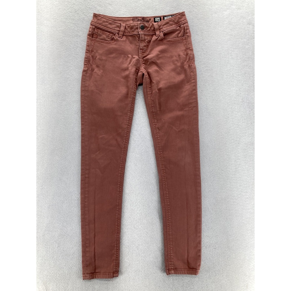 Miss Me Jeans Womens 26 Dusty‎ Rose Signature Skinny Pants Stretch Pink Mid Rise